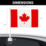 Load image into Gallery viewer, G128 2 Pack: Canada Canadian Car Flag  11x17 In  Double LiteWeave Pro Series Double Sided Printed 150D Polyester  Flagpole Included  Perfect for Festival Celebrations, Parades