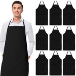 Load image into Gallery viewer, Black Aprons Bulk 12 Pack Commercial Chef Bib Apron for Kitchen One Size Unisex