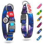 Load image into Gallery viewer, Nylon Dog Collar 12-19 inch Neck x 1 inch Wide Adjustable Dog Collar for Large Dogs Small &amp; Medium Dogs Breakaway Puppy Collars for Large Breed Dogs Boy &amp; Girl Dog Collars with Durable Plastic Buckle and QR Dog Tag