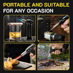 Load image into Gallery viewer, Butane Torch Adjustable Flame for Smoking Guns and Smokers with Wood Chips Bag