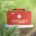 Load image into Gallery viewer, Small First Aid Kit for Car Office 121 Pieces Sturdy Red EVA Travel First Aid Kit with Zip Carabiner Waterproof Basic First Aid Kit for Home Portable Mini Emergency First Aid Kit Travel