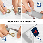 Load image into Gallery viewer, G128 Combo Pack: 6 Feet Tangle Free Spinning Flagpole (Silver) Christian Religious Flag 3x5 ft Printed 150D Brass Grommets (Flag Included) Aluminum Flag Pole