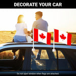 Load image into Gallery viewer, G128 2 Pack: Canada Canadian Car Flag  11x17 In  Double LiteWeave Pro Series Double Sided Printed 150D Polyester  Flagpole Included  Perfect for Festival Celebrations, Parades