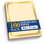 Load image into Gallery viewer, 100 Certificate Paper 8.5 x 11 for Printing Blank Certificate Papers for Award Certificates Diploma Paper Premium Gold Foil Award Papers Cardstock for Awards Certificates Graduation