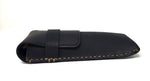 Load image into Gallery viewer, Black Leather Eyeglass Case Genuine Leather Protects Sunglasses Eyeglasses Case