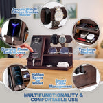 Load image into Gallery viewer, Phone Docking Station Ash Wood Phone Wallet Organizer for Office Gifts for Men