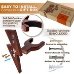 Load image into Gallery viewer, Guitar Holder Wall Mount Ash Wood Guitar Hanger Hook Stand Rack Mahogany Color