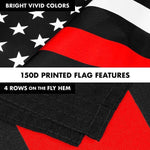 Load image into Gallery viewer, G128 Combo Pack: 6 Feet Tangle Free Spinning Flagpole (White) Thin Red Line Flag 3x5 ft Printed 150D Brass Grommets (Flag Included) Aluminum Flag Pole