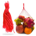 Load image into Gallery viewer, Vegetables Storage Mesh Bag for Fridge   200Pcs 13.7 IN Drawstring Mesh Bag Produce Bags Reusable Washable Onion Storage Tote Bag Farmers Market Bag   Fruit Bags Grocery Bag Shopping Bag Onion Netting