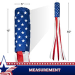 Load image into Gallery viewer, G128 10Pack: American USA Windsock  60 Inch  Embroidered 210D Polyester, Patriotic Hanging Decoration
