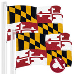 Load image into Gallery viewer, G128 2 Pack: Maryland MD State Flag  1x1.5 Ft  ToughWeave Series Embroidered 300D Polyester  Embroidered Design, Indoor/Outdoor, Brass Grommets
