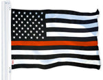 Load image into Gallery viewer, G128  Thin Orange Line American Flag 150D Polyester 3x5 FT Printed Flag  Honoring Men Women Search and Rescue Brass Grommets Indoor/Outdoor  Much Thicker More Durable Than 100D 75D Polyester