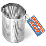 Load image into Gallery viewer, Chopstick Dishwasher Basket 3.5x2.7x3.9  – Stainless Steel Chopstick Holder for Dishwasher with Hooks Oval Design Rust Resistant Perforated Utensil Caddy for Straws Teaspoons &amp; Small Kitchen Tools