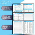 Load image into Gallery viewer, 2025 Appointment Book &amp; Planner 8.5x11 inch Blue Large Tabbed Daily Hourly