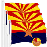 Load image into Gallery viewer, G128 3 Pack: Arizona AZ State Flag  3x5 Ft  ToughWeave Series Embroidered 300D Polyester  Embroidered Design, Indoor/Outdoor, Vibrant Colors, Brass Grommets