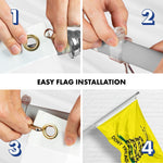 Load image into Gallery viewer, G128 Combo Pack: 6 Ft Tangle Free Aluminum Spinning Flagpole (Silver) &amp; Gadsden Don't Tread On Me Flag 3x5 Ft, LiteWeave Pro Printed 150D Polyester, 4 Corner Brass Grommets  Pole with Flag Included