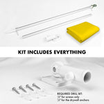 Load image into Gallery viewer, G128 Combo Pack: 5 Ft Tangle Free Aluminum Spinning Flagpole (Silver) &amp; Solid Yellow Color Flag 2x3 Ft, LiteWeave Pro Series Printed 150D Polyester  Pole with Flag Included