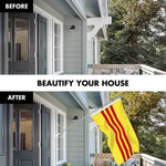 Load image into Gallery viewer, G128 Combo Pack: 6 Ft Tangle Free Spinning Flagpole (Silver) &amp; South Vietnam Flag 3x5 Ft Printed 150D Polyester, Brass Grommets (Flag Included) Aluminum Flag Pole