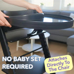 Load image into Gallery viewer, High Chair Tray for Stokke Tripp Trapp Black No Baby Set Needed Suction Surface Snap on BPA Free