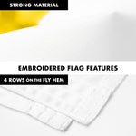 Load image into Gallery viewer, G128 Combo Pack: 6 Ft Tangle Free Aluminum Spinning Flagpole (White) &amp; Rhode Island No Golden Border State Flag 3x5 Ft, ToughWeave Series Embroidered 300D Polyester  Pole with Flag Included