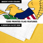 Load image into Gallery viewer, G128 Combo Pack: 6 Feet Tangle Free Spinning Flagpole (White) US Virgin Islands Virgin Islands Flag 3x5 ft Printed 150D Brass Grommets (Flag Included) Aluminum Flag Pole