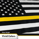 Load image into Gallery viewer, Combo Pack USA American Flag and Thin Yellow Line Flag 3x5 FT Printed 150D