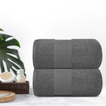 Load image into Gallery viewer, Resort Collection Soft Bath Sheet Towels 35x70 in Oversize 2 Pack Smoke Grey