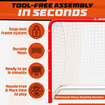 Load image into Gallery viewer, Metal Street Hockey Goal 28x20 inch Heavy Duty Steel Frame with Net Outdoor Hockey Net for Youth &amp; Adults Ball Roller &amp; DEK Hockey Practice Goal Easy Assembly