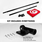 Load image into Gallery viewer, G128 Combo Pack: 6 Feet Tangle Free Spinning Flagpole (Black) Tunisia Tunisian Flag 3x5 ft Printed 150D Brass Grommets (Flag Included) Aluminum Flag Pole