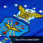 Load image into Gallery viewer, G128  US Air Force Flag Double Sided Embroidered 2x3 ft Flag with Brass Grommets