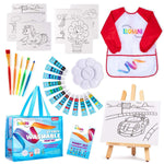 Load image into Gallery viewer, Paint Set for Kids Premium Art Supplies for Boys &amp; Girls 27 Piece Washable Paint Set Includes Canvas Panels Paint Brushes Kids Apron Tabletop Art Easel &amp; Storage Travel Bag