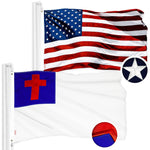 Load image into Gallery viewer, Combo Pack American USA Flag 2.5x4 Ft and Christian Flag 2.5x4 Ft Both