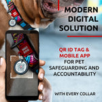 Load image into Gallery viewer, WAUDOG Nylon Dog Collar Adjustable Dog Collar for Large Dogs Small &amp; Medium Dogs Breakaway Puppy Collars for Large Breed Dogs Boy &amp; Girl Dog Collars with Durable Plastic Buckle and QR Dog Tag
