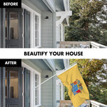 Load image into Gallery viewer, G128 Combo Pack: 6 Ft Tangle Free Aluminum Spinning Flagpole (White) &amp; New Jersey NJ State Flag 3x5 Ft, LiteWeave Pro Series Printed 300D Polyester  Pole with Flag Included