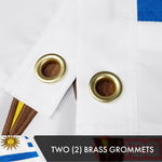 Load image into Gallery viewer, G128 Uruguay (Uruguayan) Flag  3x5 feet  Double Sided Embroidered 210D Indoor/Outdoor, Brass Grommets, Heavy Duty Polyester