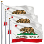 Load image into Gallery viewer, California CA State Flag 3x5 Ft 3Pack Printed Polyester By G128