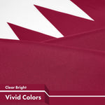 Load image into Gallery viewer, G128 5 Pack: Qatar Qatari Flag  3x5 Ft  LiteWeave Pro Series Printed 150D Polyester  Country Flag, Indoor/Outdoor, Vibrant Colors, Brass Grommets, Thicker and More Durable Than 100D 75D Polyester