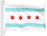 Load image into Gallery viewer, G128 Combo Pack: USA American Flag 3x5 Ft 150D Printed Stars &amp; Chicago 3x5 Ft 150D Printed