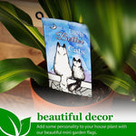 Load image into Gallery viewer, Garden Flag and Stand Life is Better with Cats 4x8 Inch Printed Blockout