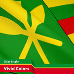 Load image into Gallery viewer, G128 10 Pack: Hawaii Kanaka Maoli Flag  3x5 Ft  LiteWeave Pro Series Printed 150D Polyester  Indoor/Outdoor, Vibrant Colors, Brass Grommets, Thicker and More Durable Than 100D 75D Polyester