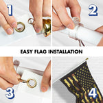 Load image into Gallery viewer, G128 Combo Pack: 6 Ft Tangle Free Aluminum Spinning Flagpole (White) &amp; American USA Camouflage Flag 3x5 Ft, LiteWeave Pro Series Printed 300D Polyester  Pole with Flag Included