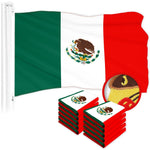 Load image into Gallery viewer, G128 10 Pack: Mexico Mexican Flag  2x3 Ft  ToughWeave Series Embroidered 300D Polyester  Country Flag, Embroidered Design, Indoor/Outdoor, Brass Grommets
