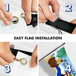 Load image into Gallery viewer, G128 Combo Pack: Flag Pole 6 FT White Tangle Free &amp; It's 5 O'Clock Somewhere Flag 3x5 FT Printed 150D Polyester