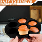 Load image into Gallery viewer, Silicone Muffin Pan   Silicone Cupcake Molds for Baking Egg Bites Mold Nonstick 7 Cups Air Fryer Muffin Pan for Baking Egg Bite Tart Mini Cupcake Chocolate and Quiche  Reusable Dishwasher Safe