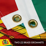 Load image into Gallery viewer, Bolivia Bolivian Flag 3x5 Ft 2Pack Doublesided Embroidered Polyester By G128