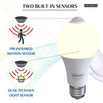 Load image into Gallery viewer, Motion Sensor Light Bulbs with Dusk to Dawn Sensor Indoor Motion Detector Bulb