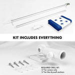 Load image into Gallery viewer, G128 Combo Pack: 6 Ft Tangle Free Spinning Flagpole (Silver) &amp; Honduras Flag 3x5 Ft Printed 150D Polyester, Brass Grommets (Flag Included) Aluminum Flag Pole