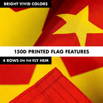 Load image into Gallery viewer, G128 Combo Pack: 6 Feet Tangle Free Spinning Flagpole (Silver) China Chinese Flag 3x5 ft Printed 150D Brass Grommets (Flag Included) Aluminum Flag Pole