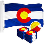 Load image into Gallery viewer, Colorado CO State Flag 3x5 Ft 10Pack Embroidered Polyester By G128