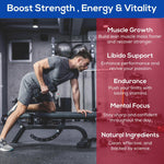 Load image into Gallery viewer, Testosterone Booster for Men   Strength Endurance and Vitality   180 Caps